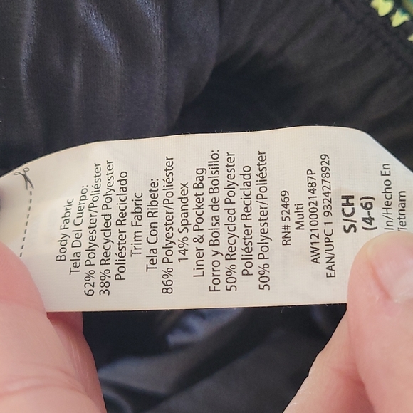 NWT Athletic Works lined neon 90s shorts pockets small 4-6 womens - Picture 8 of 8